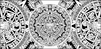 Classical mysterious circular pattern vector material