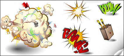 Cartoon vector elements common to the material