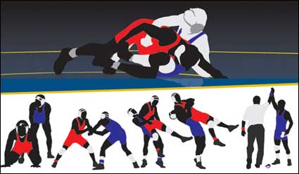Wrestling vector material
