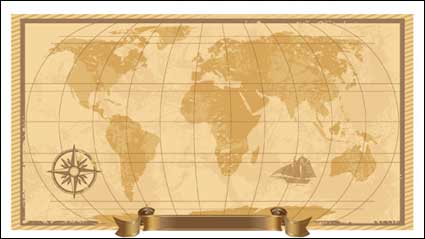 Old map of vector material