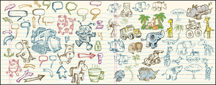 Cute graffiti pattern 02 - Vector