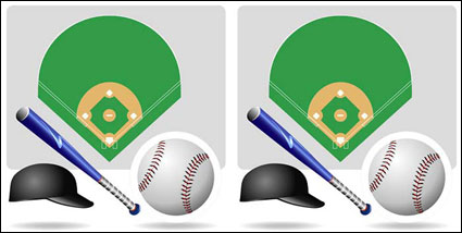 Vector baseball equipment