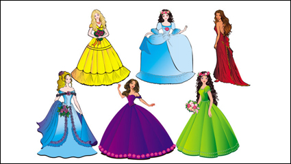 Beautiful Princess 04-- vector material