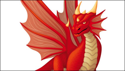 Cute cartoon dragon 02 - vector material