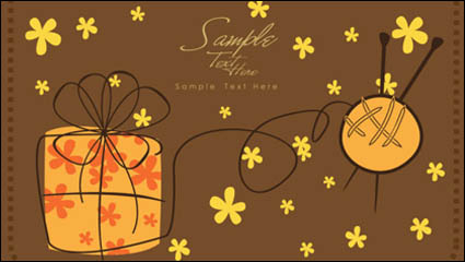 Cartoon Christmas background 02 - vector material