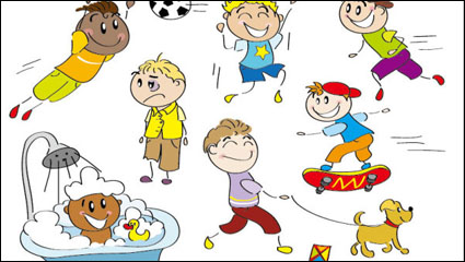 Cute line art illustrator 01 - vector material