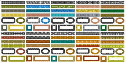 Variety of classical material lace series vector-1