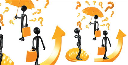 Black 3D villain vector